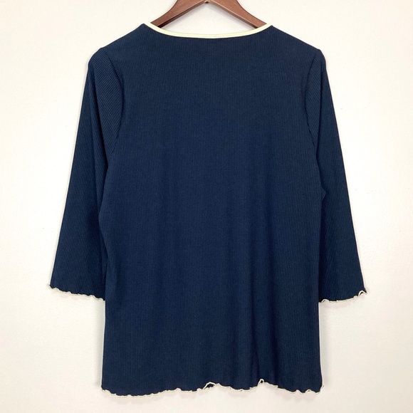 ModCloth Move With You Top Ribbed Knit 3/4 Sleeves - Picture 6 of 8